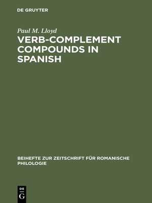 cover image of Verb-complement compounds in Spanish